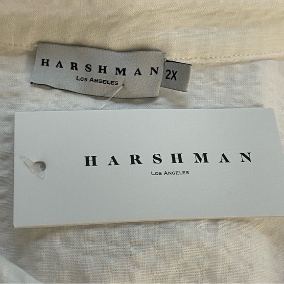 Harshman | Darcy White Seersucker Ruffle Top New - Picture 7 of 10